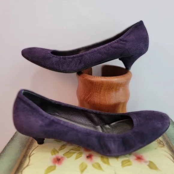 Prada Purple Suede Pumps Size 39 - Picture 6 of 11